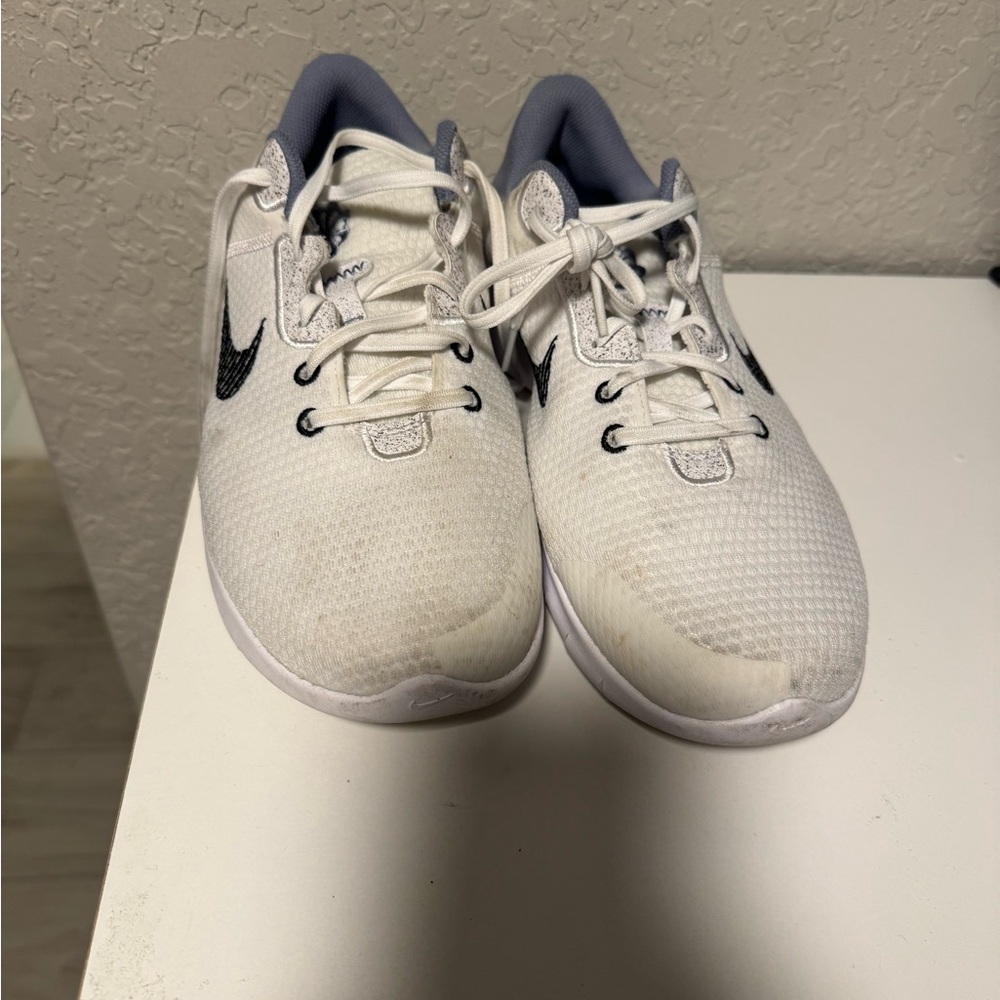 Nike White and Black Mesh Sneakers 11 wide